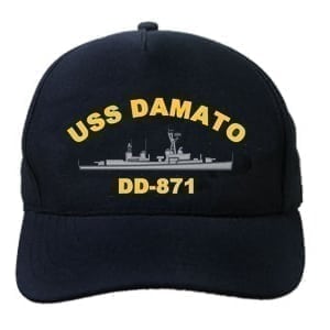 DD 871 USS Damato Embroidered Hat
