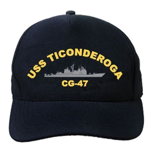 CG 47 USS Ticonderoga Embroidered Hat