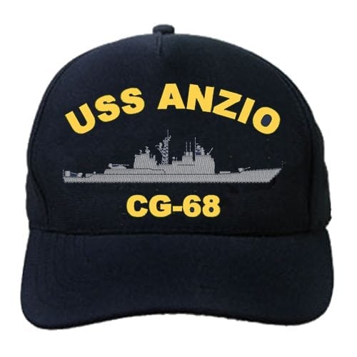 USS Anzio  CG-68  CRUISER Embroidered  2-Sided Blue Satin Jacket