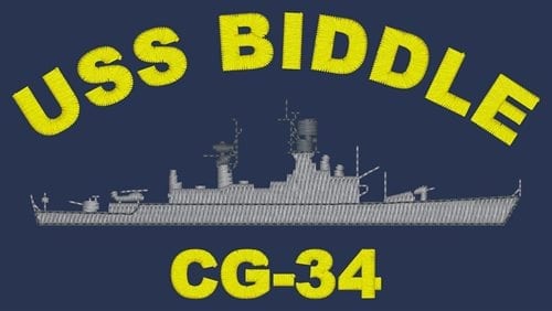 CG 34 USS Biddle Embroidered Hat