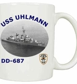 DD 687 USS Uhlmann Coffee Mug