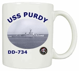 DD 734 USS Purdy Coffee Mug