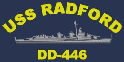 DD 446 USS Radford Embroidered Polo Shirt