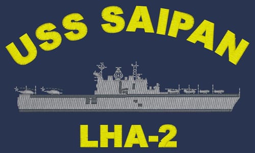 USS SAIPAN LHA-2 :E1 USN CAP/JACKET PATCH 