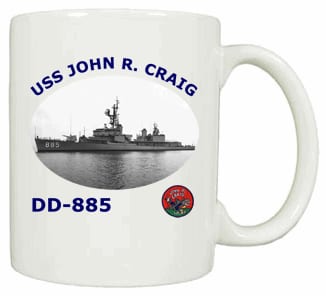DD 885 USS John R Craig Coffee Mug