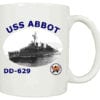 DD 629 USS Abbot Coffee Mug