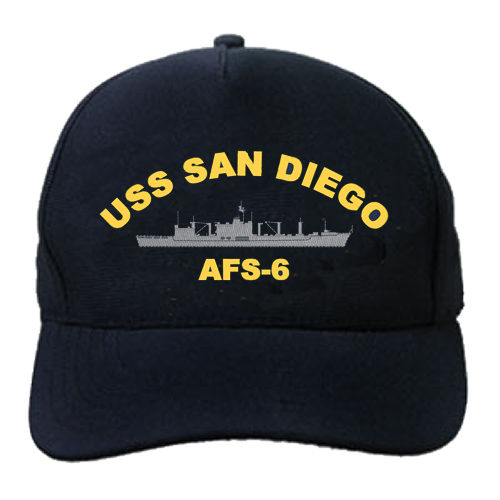 AFS 6 USS San Diego Embroidered Hat