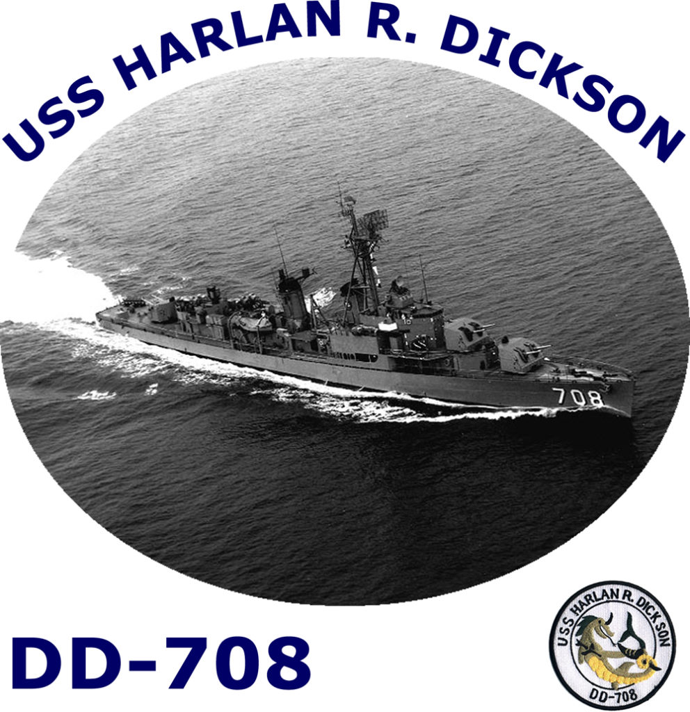 DD 708 USS Harlan R Dickson Coffee Mug