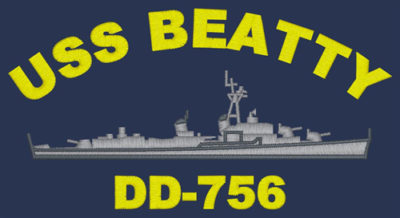 DD 756 USS Beatty Embroidered Hat