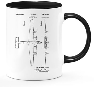 B-24 Bomber Patent Art Coffee Mug