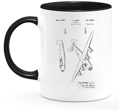 B-24 Bomber Patent Art Coffee Mug Side 2