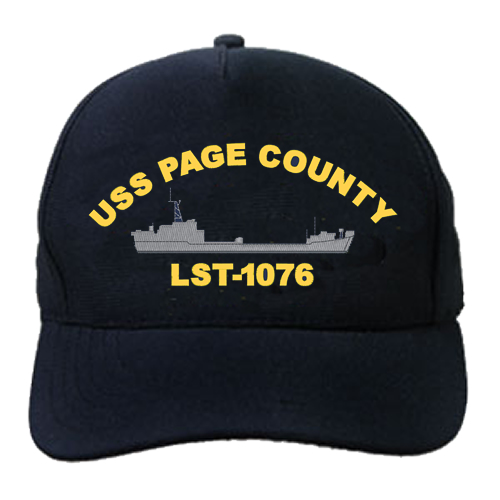 LST 1076 USS Page County Embroidered Hat