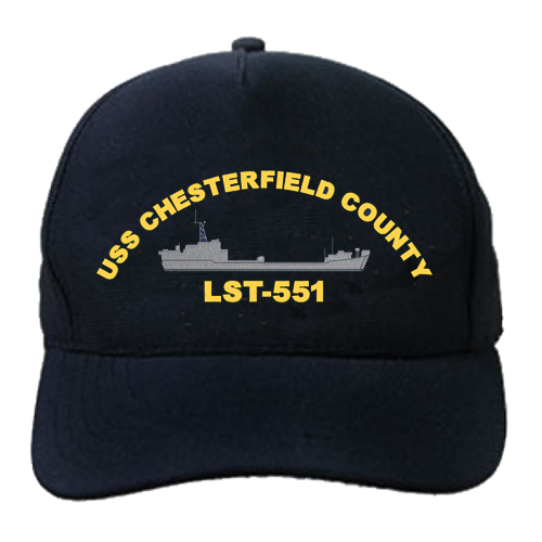 LST 551 USS Chesterfield County Embroidered Hat
