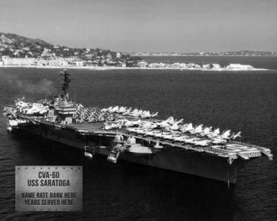 CVA 60 USS Saratoga Metal Photo Print