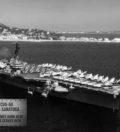 CVA 60 USS Saratoga Metal Photo Print