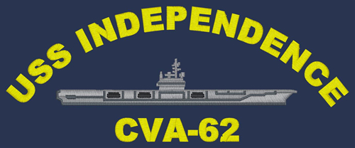 USS Independence CV-62 Embroidered ship patch  4 1/2" Aircraft Carrier