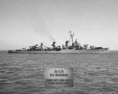 DD 678 USS McGowan Metal Photo Print