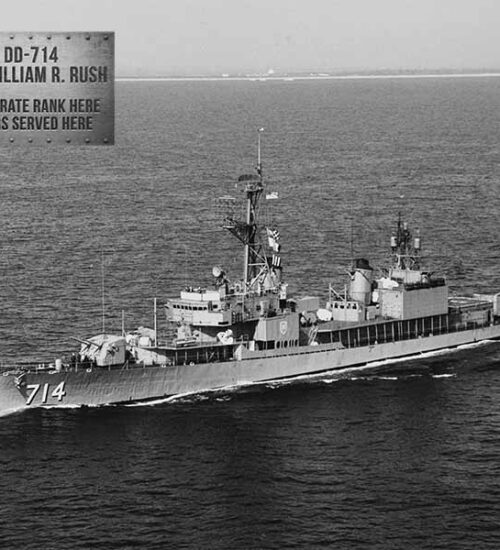 DD 714 USS William R Rush Metal Photo Print