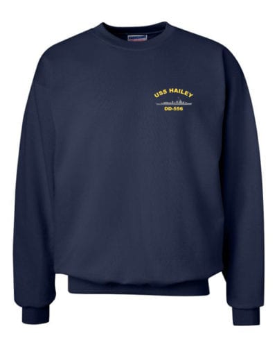 Navy Ship and Submarine Embroidered Sweatshirts