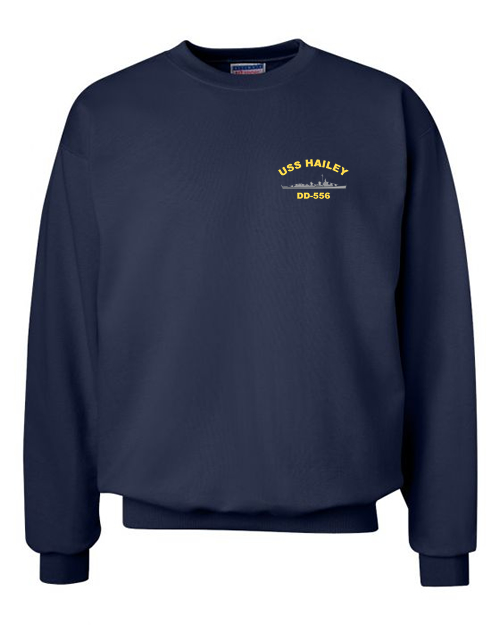 EMBROIDERED CREW NECK SWEATER NAVY