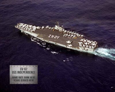 CV 62 USS Independence Metal Photo Print