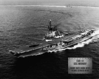 CVA 41 USS Midway Metal Photo Print