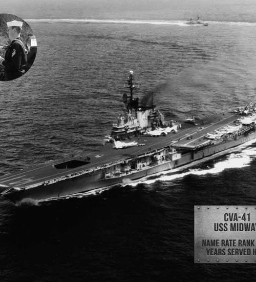 CVA 41 USS Midway Metal Photo Print