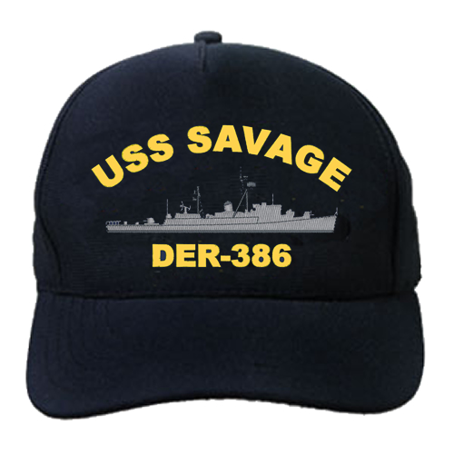 DER 386 USS Savage Embroidered Hat