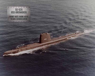 SS 525 USS Grenadier Metal Photo Print