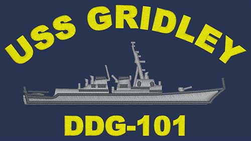 DDG 101 USS Gridley Embroidered Polo Shirt