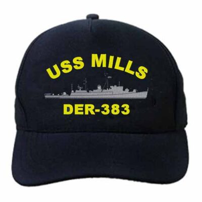 DER 383 USS Mills Embroidered Hat