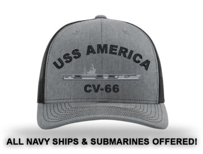 Richardson trucker embroidered US Navy ship and submarine hats