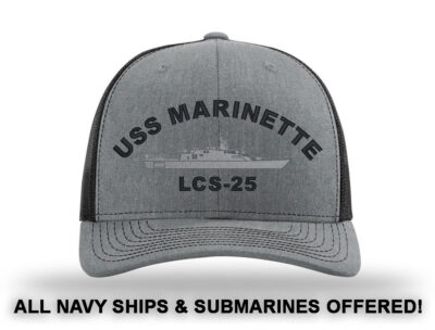 LCS 25 USS Marinette embroidered Richardson Trucker Hat