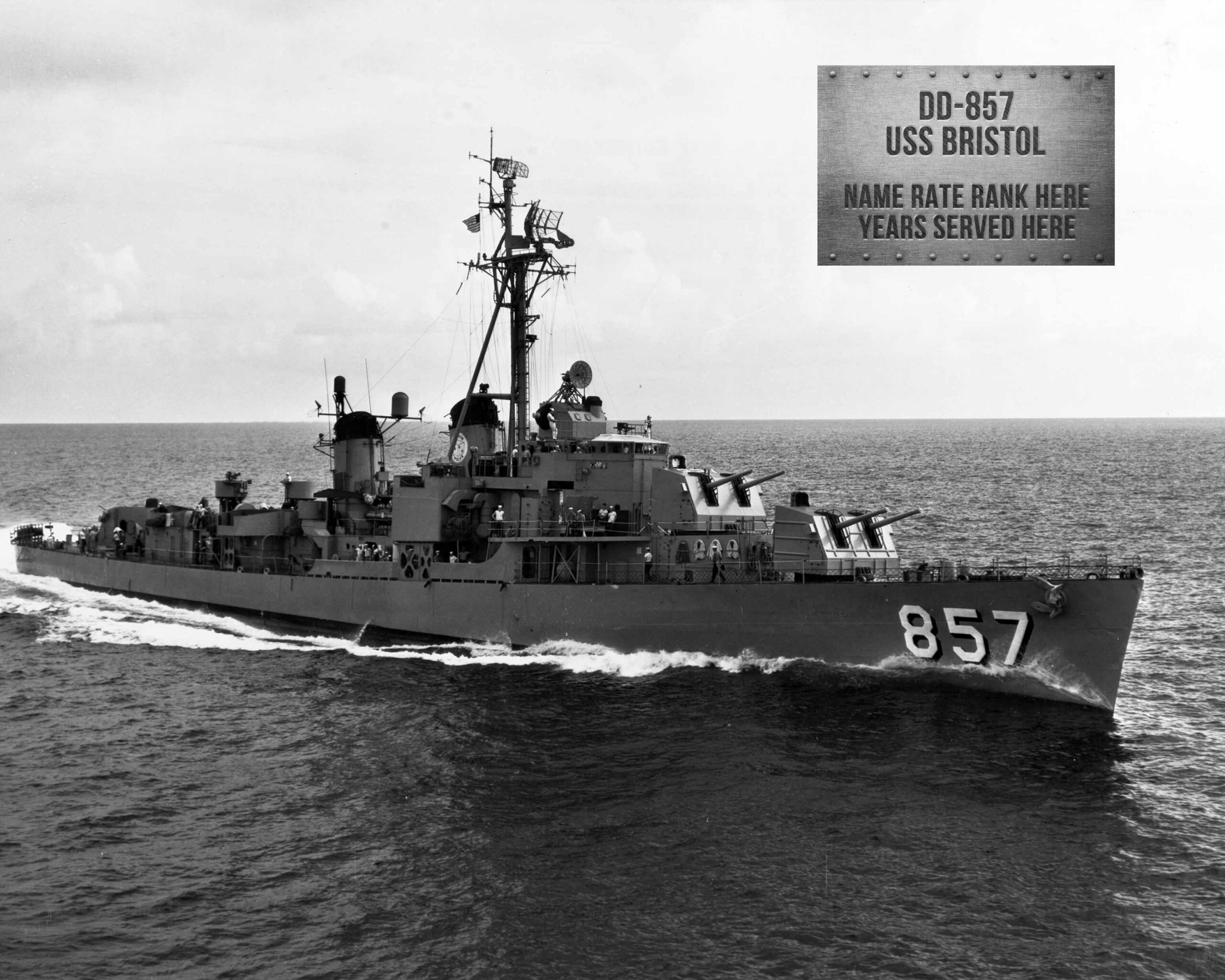 DD 857 USS Bristol Personalized 8x10 Photo Print