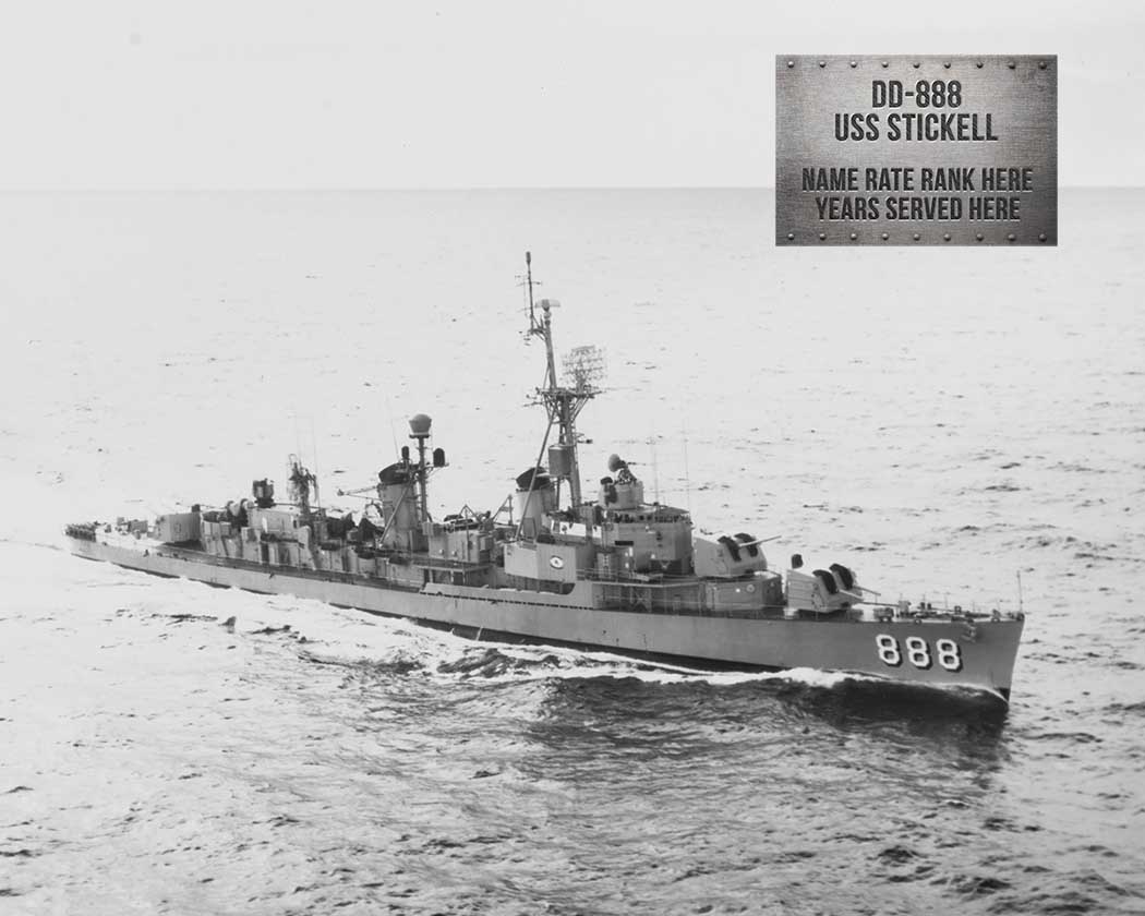 DD 888 USS Stickell Metal Photo Print