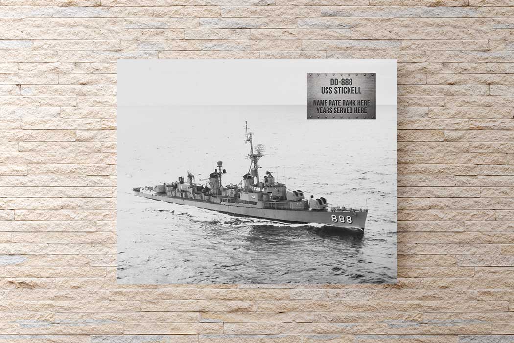 DD 888 USS Stickell Metal Wall Photo Print