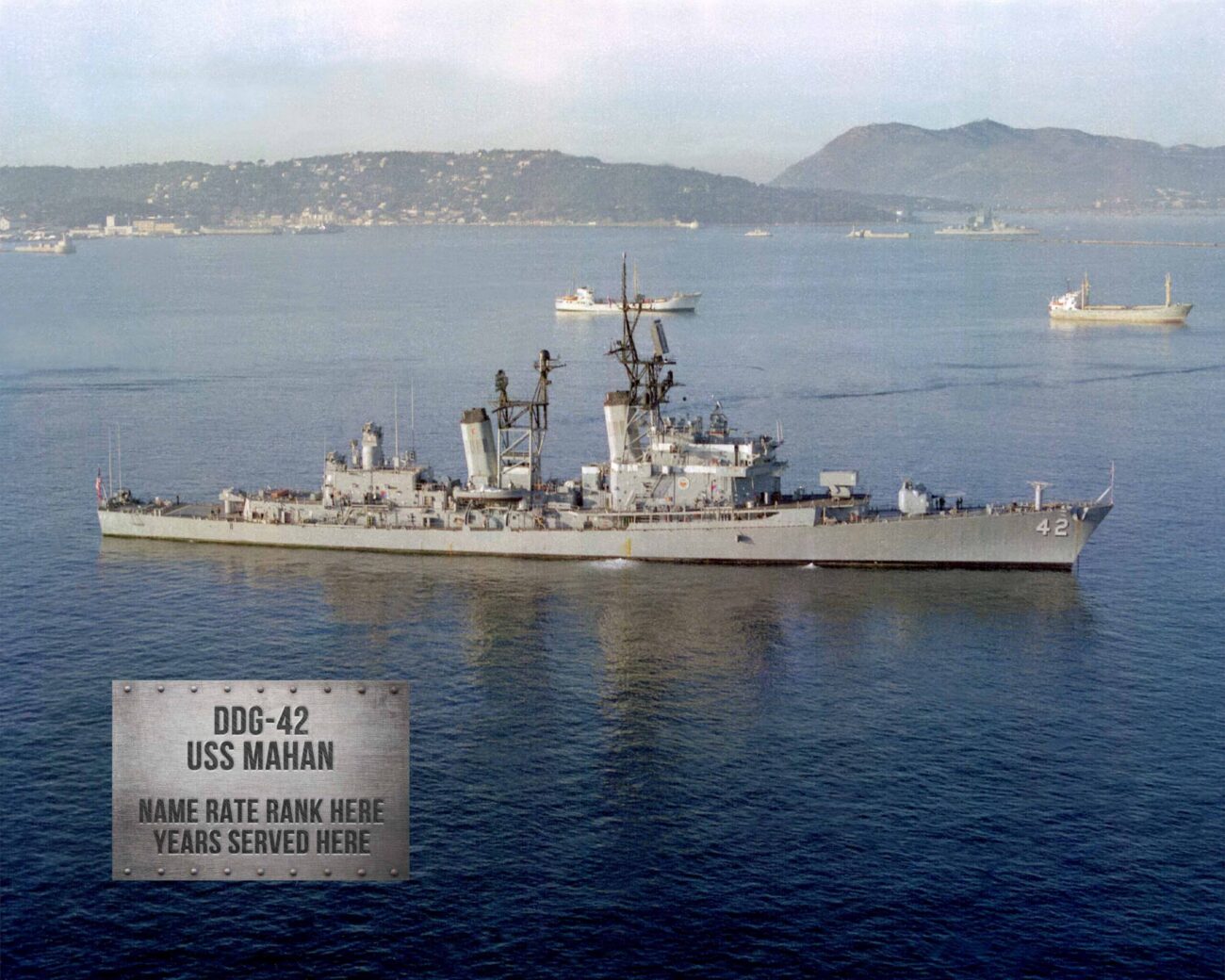 DDG 42 USS Mahan Personalized 8x10 Photo Print